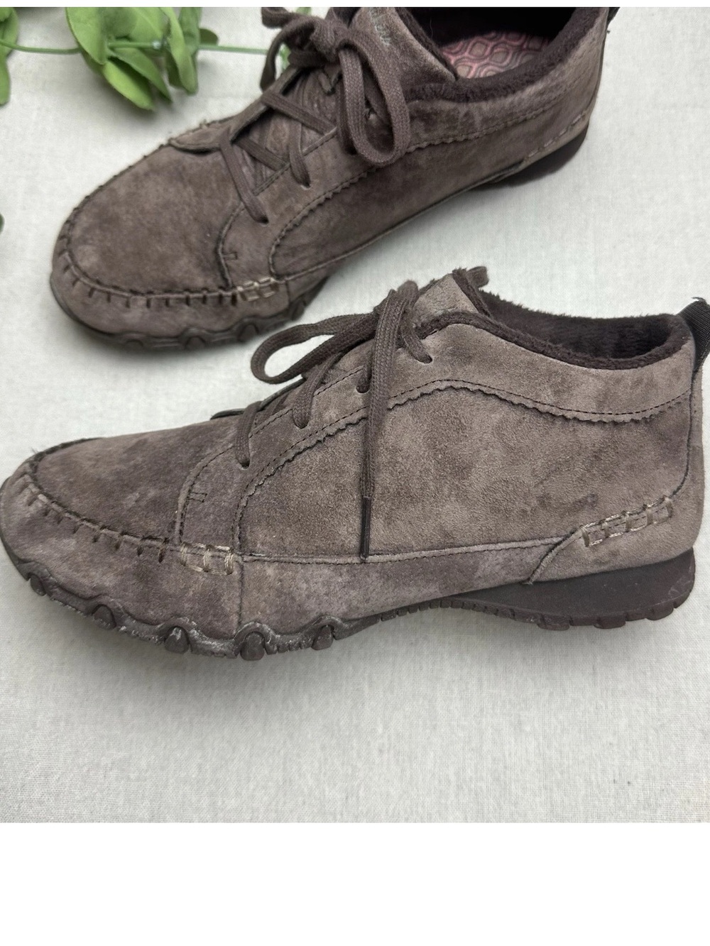 Skechers Relaxed Fit Size 7.5 Bikers Lineage Bootie Brown Leather Comfort 44706